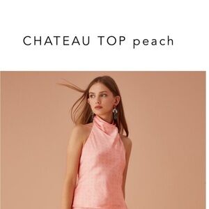 Keepsake peach chateau top - halter top polka dot
